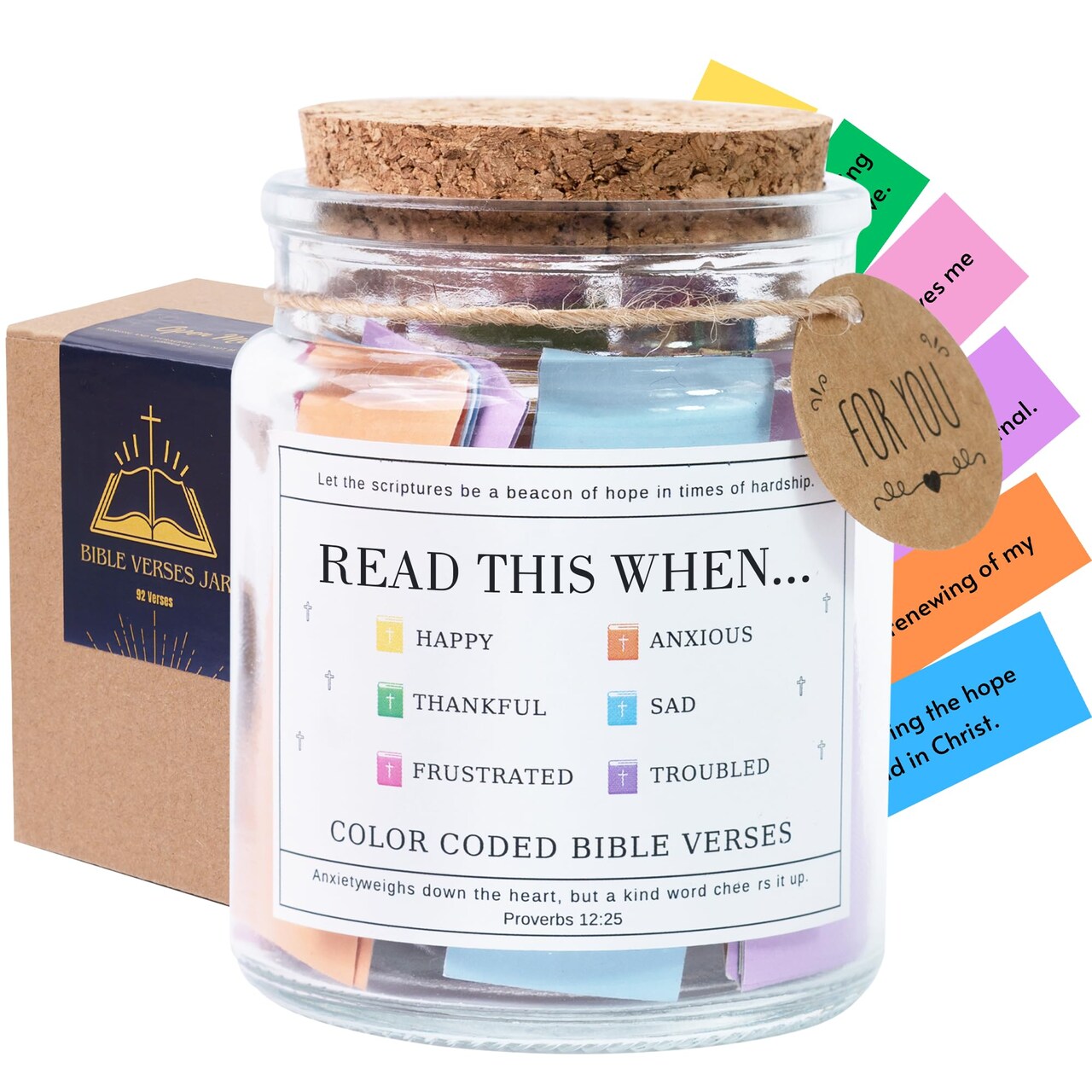 Bible Verse Jar, Mothers Day Gifts For Mom, Birthday Gifts For Women, Bible Jar, Easter Basket Stuffers, Graduation Gifts For Her, Christian Gifts For Mom, Gifts For Mom